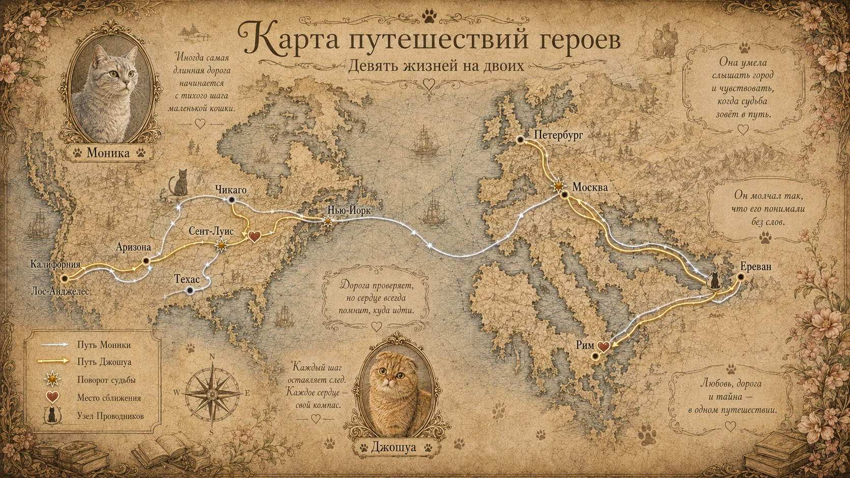 Карта путешествий книги 1